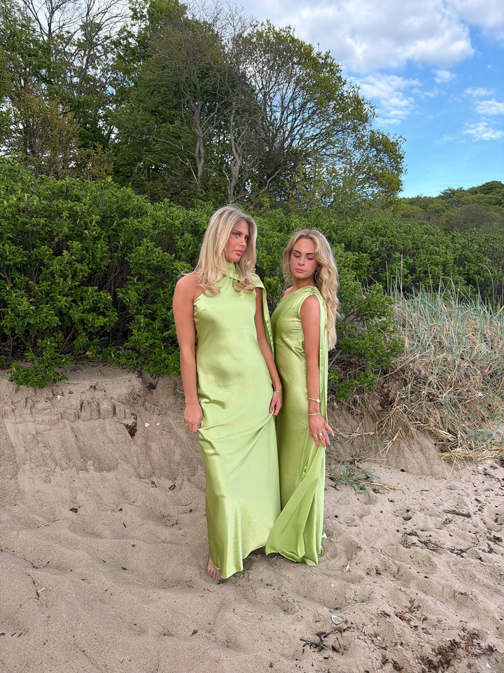 Sarah Maxi Scarf Dress - Matcha Green