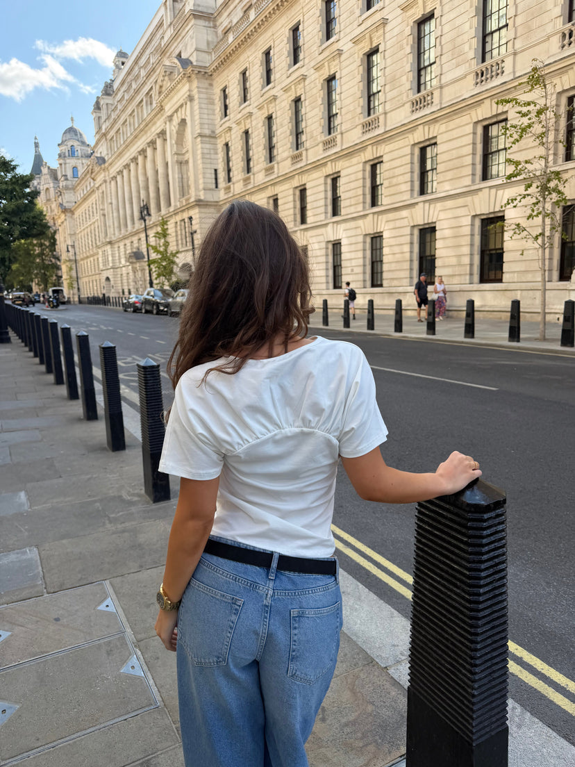Klara Wrinkle Top - Off White