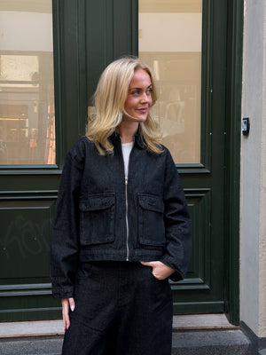 Alberte Workwear Denim Jacket - Black