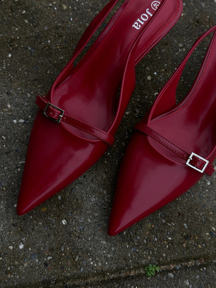 Freya Heeled Pump - Red