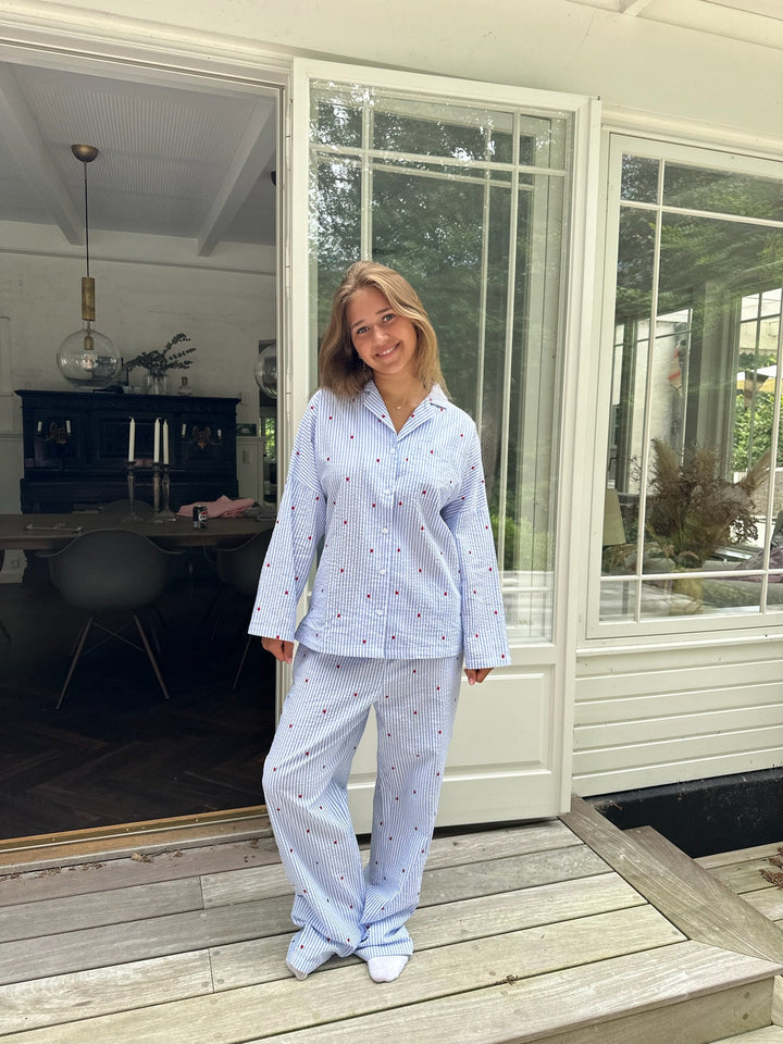 Liva Pants - Striped Hearts