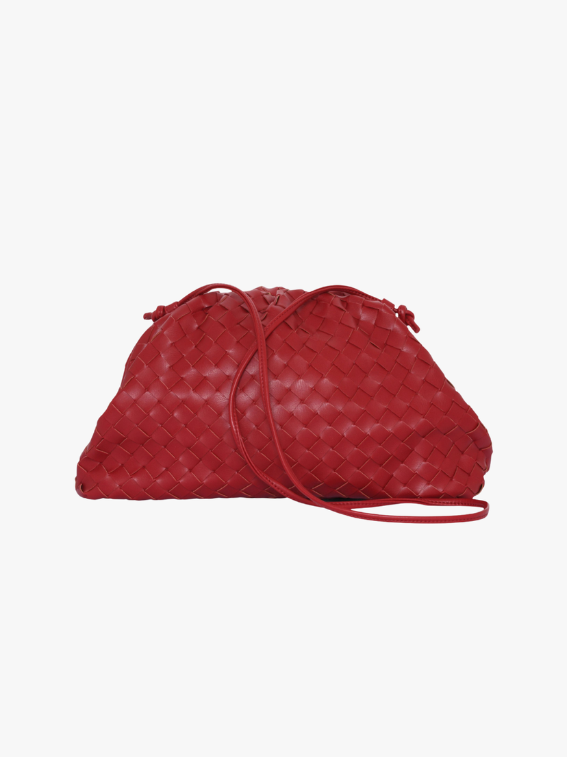 Aya Large Clutch - Deep Red