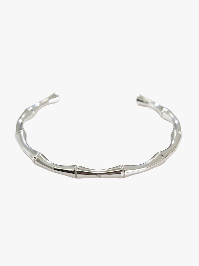 Mona Bamboo Bangle - Stainless Steel