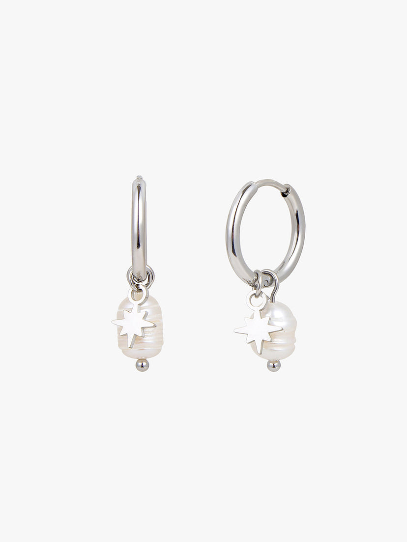 Nima Pearl Earrings - Stainless Steel