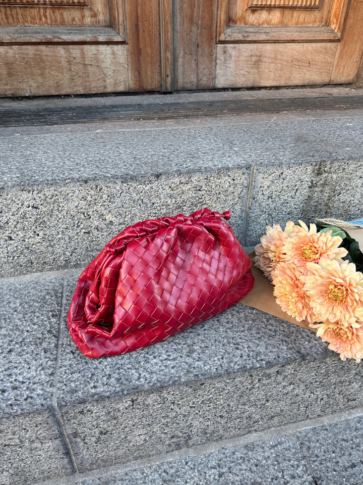 Aya Large Clutch - Deep Red