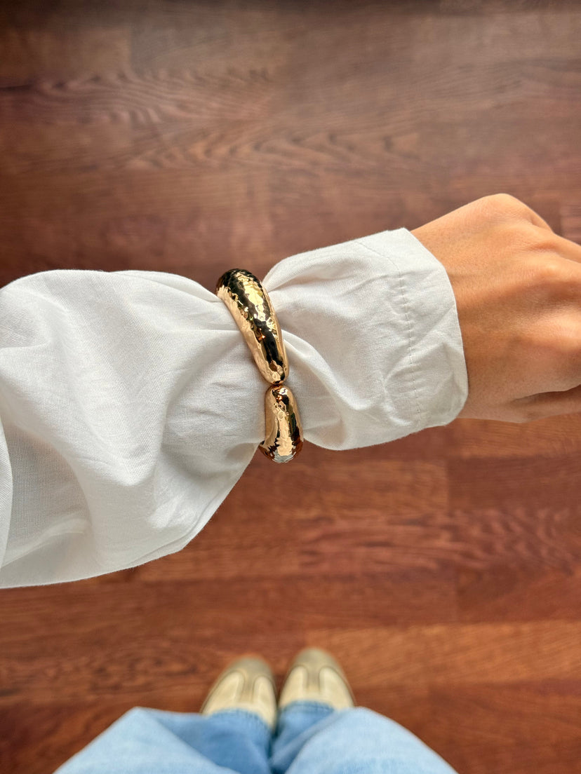 May Open Bangle Bracelet - Gold