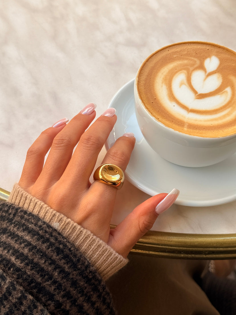 Hazel Chunky Ring - Gold Plated