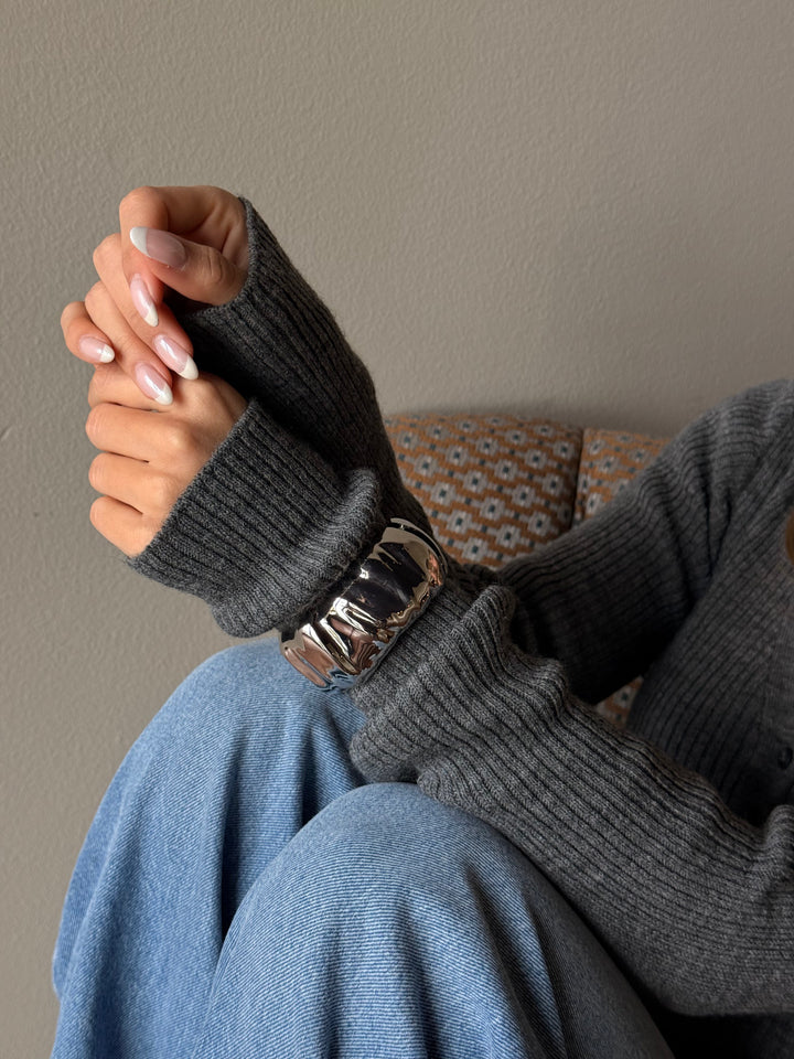 Laika Large Bangle Bracelet - Stainless Steel