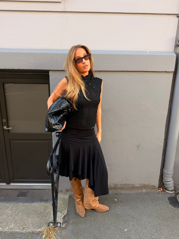 Ina Drapy Skirt - Black
