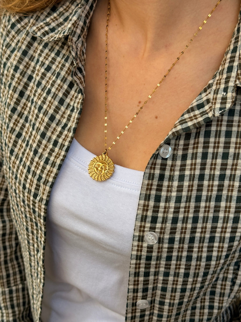 Kaela Sun Necklace - Gold Plated