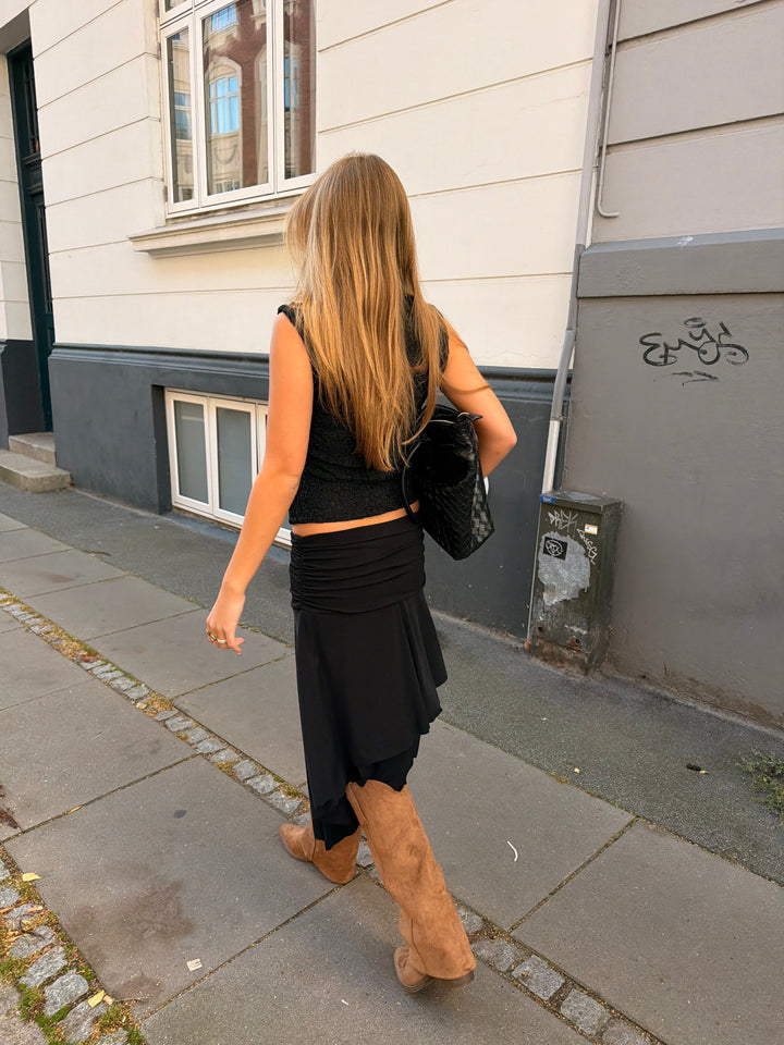 Ina Drapy Skirt - Black