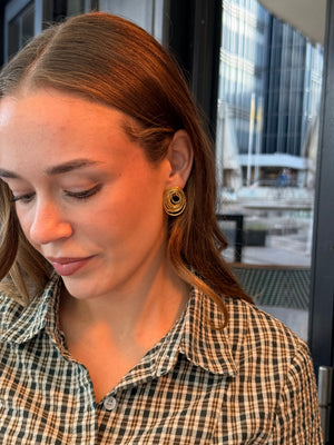 Mika Swirl Earrings - Gold Plated