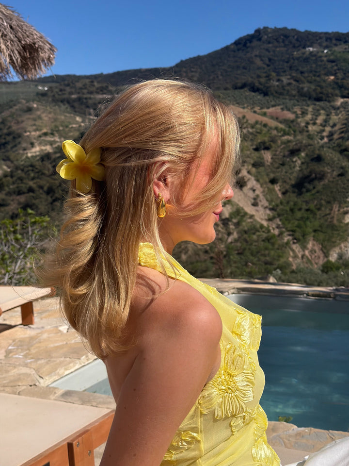 Gry Flower Hairclip - Light Yellow