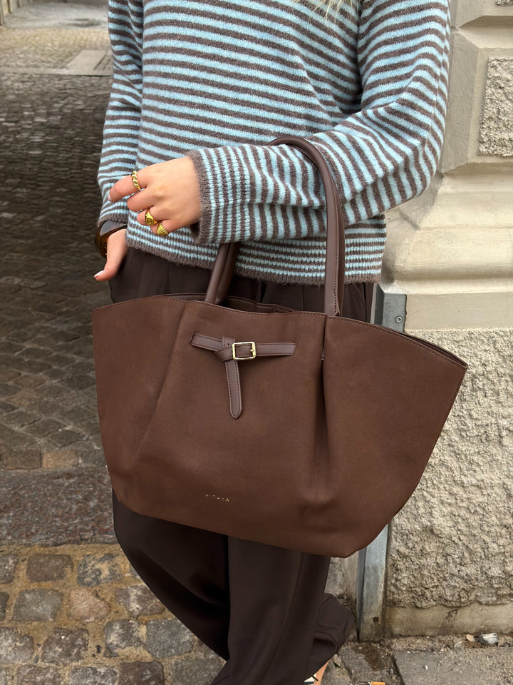 Olivia Belt Bag Faux Suede - Dark Brown