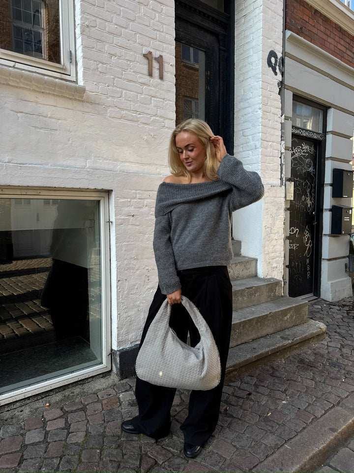 Charlotte Bag Faux Suede - Light Grey