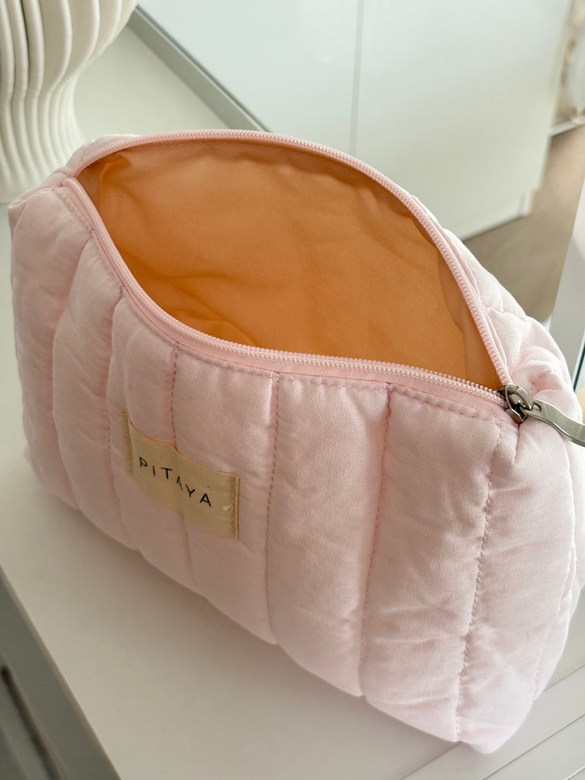 Medium Triangle Makeup Bag - Light Pink