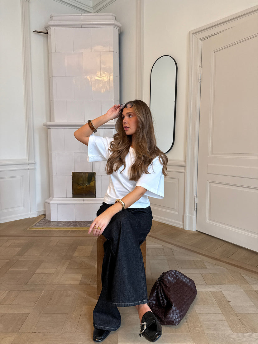 Klara Waisted Top - White