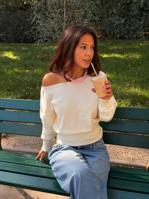 Joanna Pearl Necklace - Light Pink