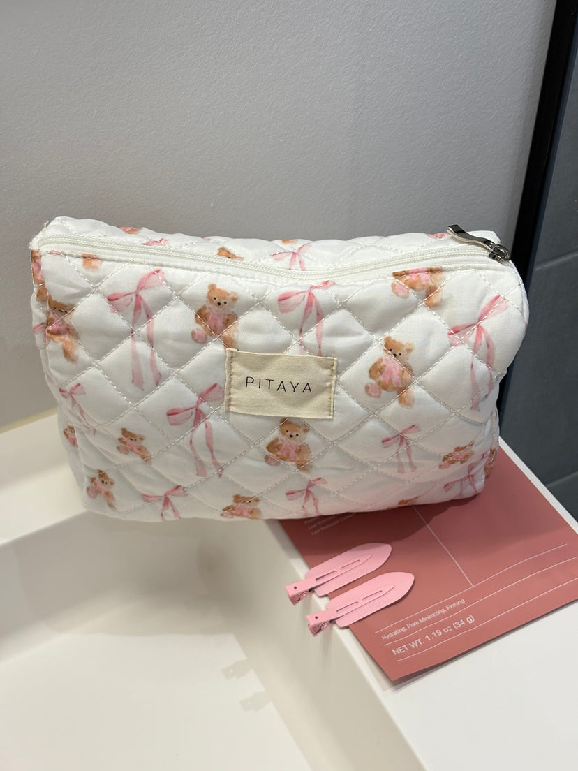 Medium Makeup Bag - Cute Teddy
