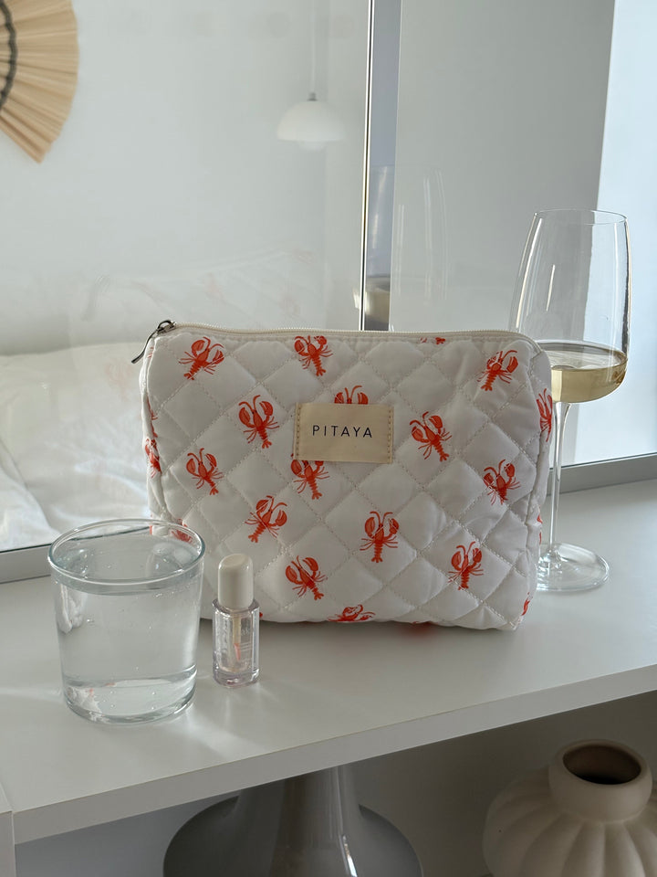 Medium Makeup Bag - Lobster