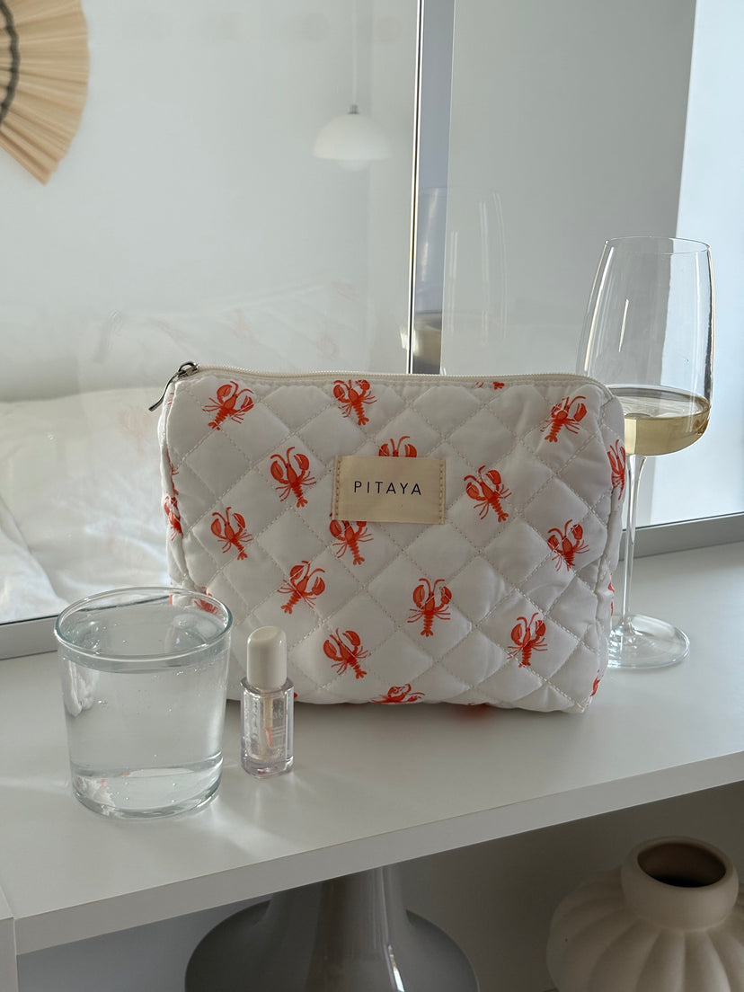 Medium Makeup Bag - Lobster