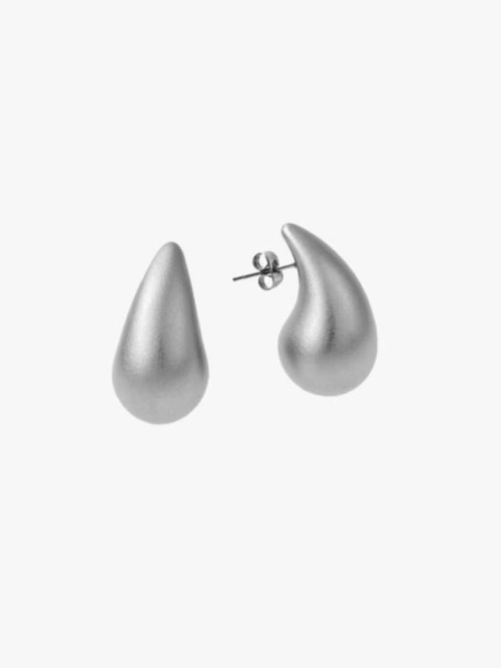 Linea Raw Mini Drop Earrings - Stainless Steel