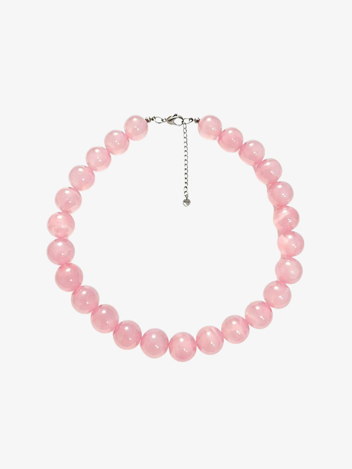 Joanna Pearl Necklace - Light Pink