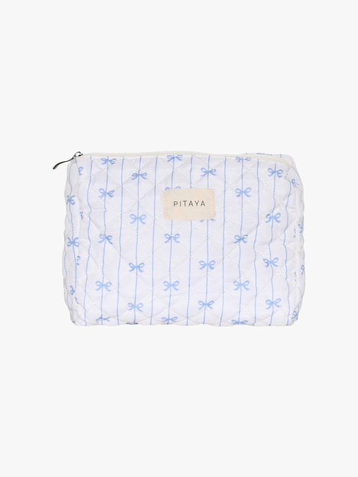 Medium Makeup Bag - Blue Bow