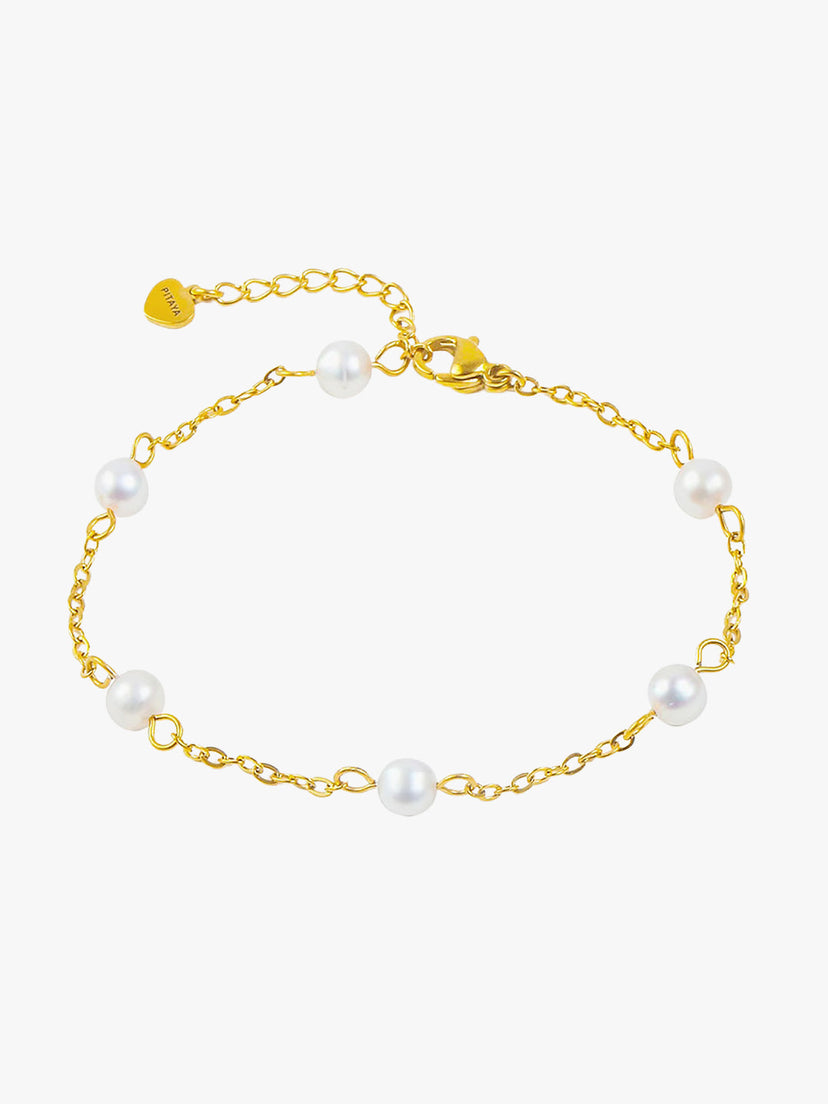 Rikke Pearl Bracelet - Gold Plated