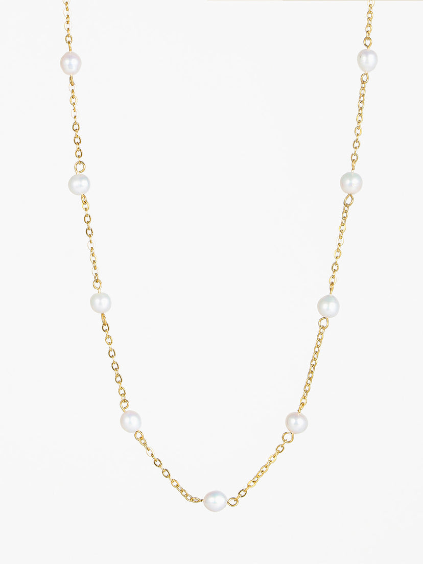 Rikke Pearl Necklace - Gold Plated