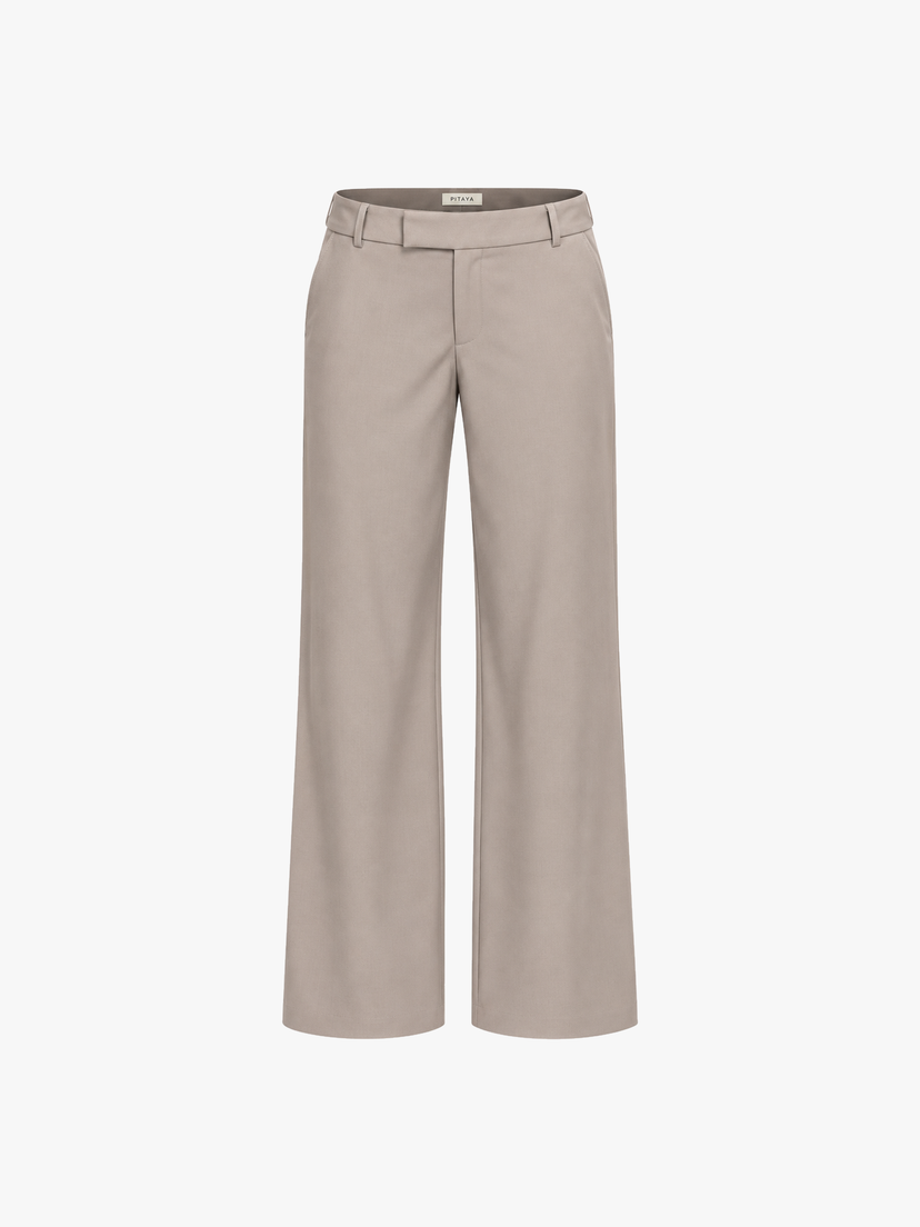 Nora Low Waist Pants - Light Grey