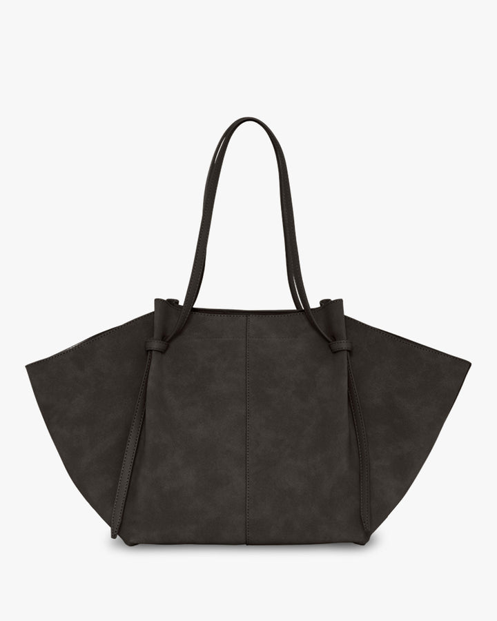 Andrea Strap Bag - Faux Suede Lava Stone