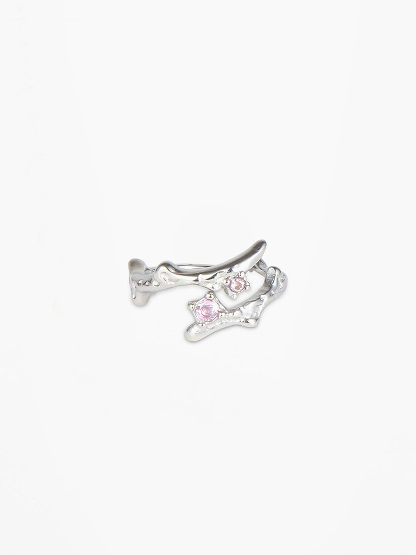 Rosa Double Stone Ring - Stainless Steel