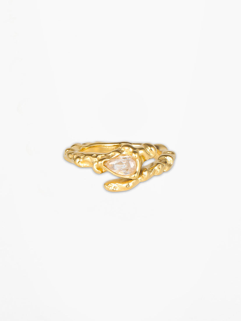 Selma Stone Ring - Gold Plated