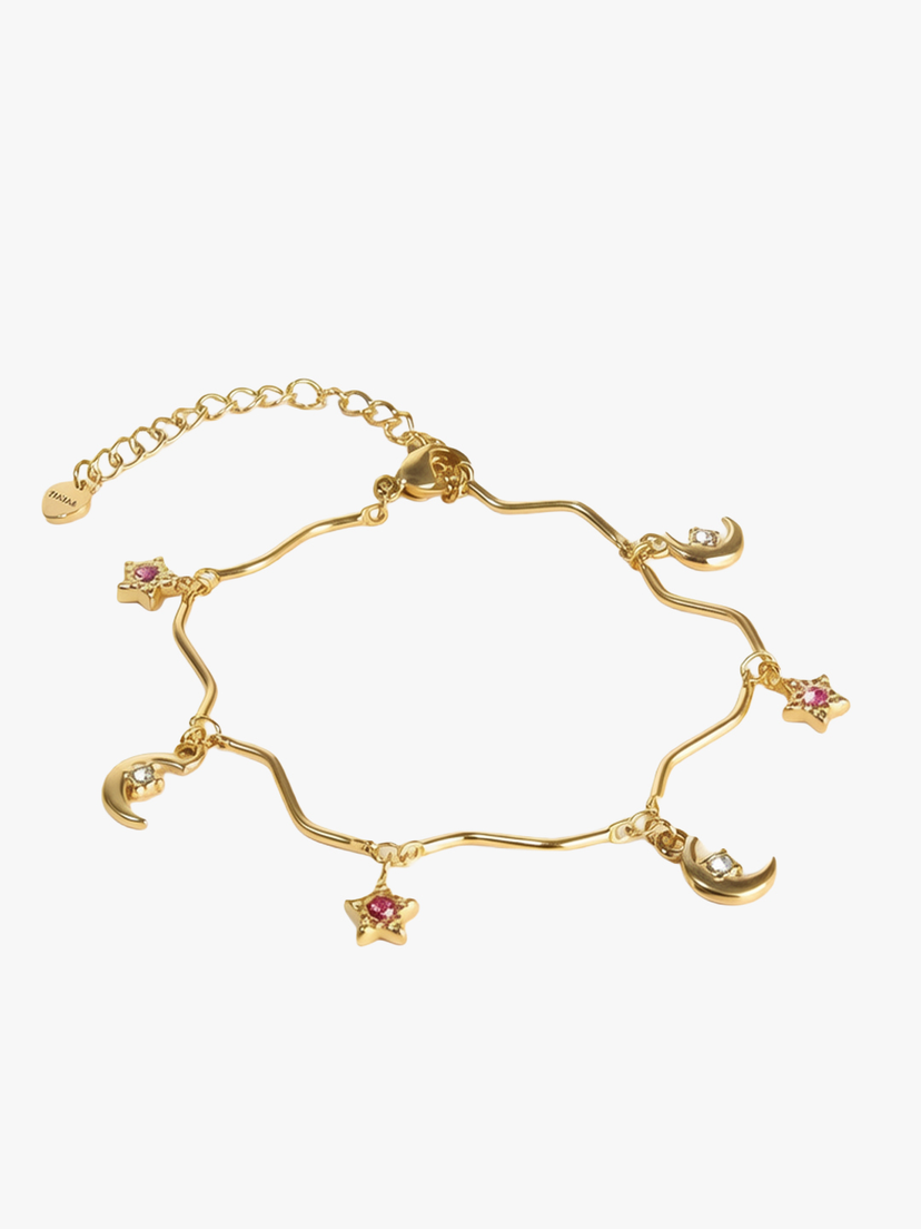 Elinor Galaxy Charm Bracelet - Gold Plated