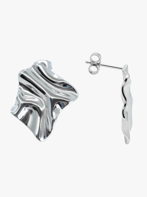Dianna Textured Earrings - Stainless Steel