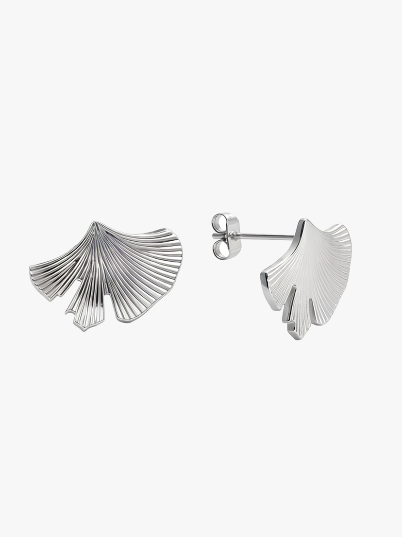 Winnie Mini Leaf Earrings - Stainless Steel