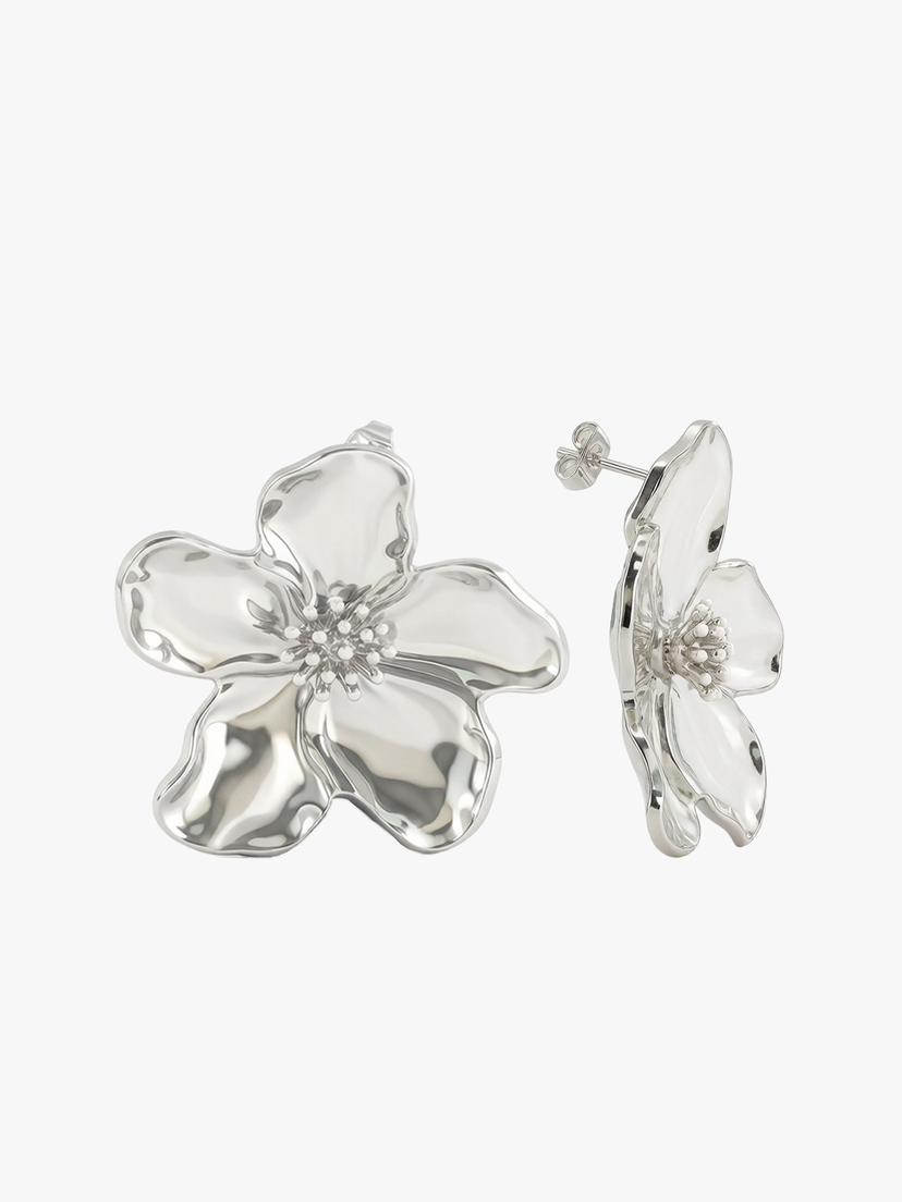 Jolie Flower Earrings - Stainless Steel