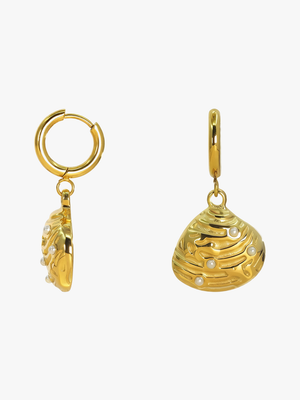 Liora Pearl Shell Earrings - Gold Plated