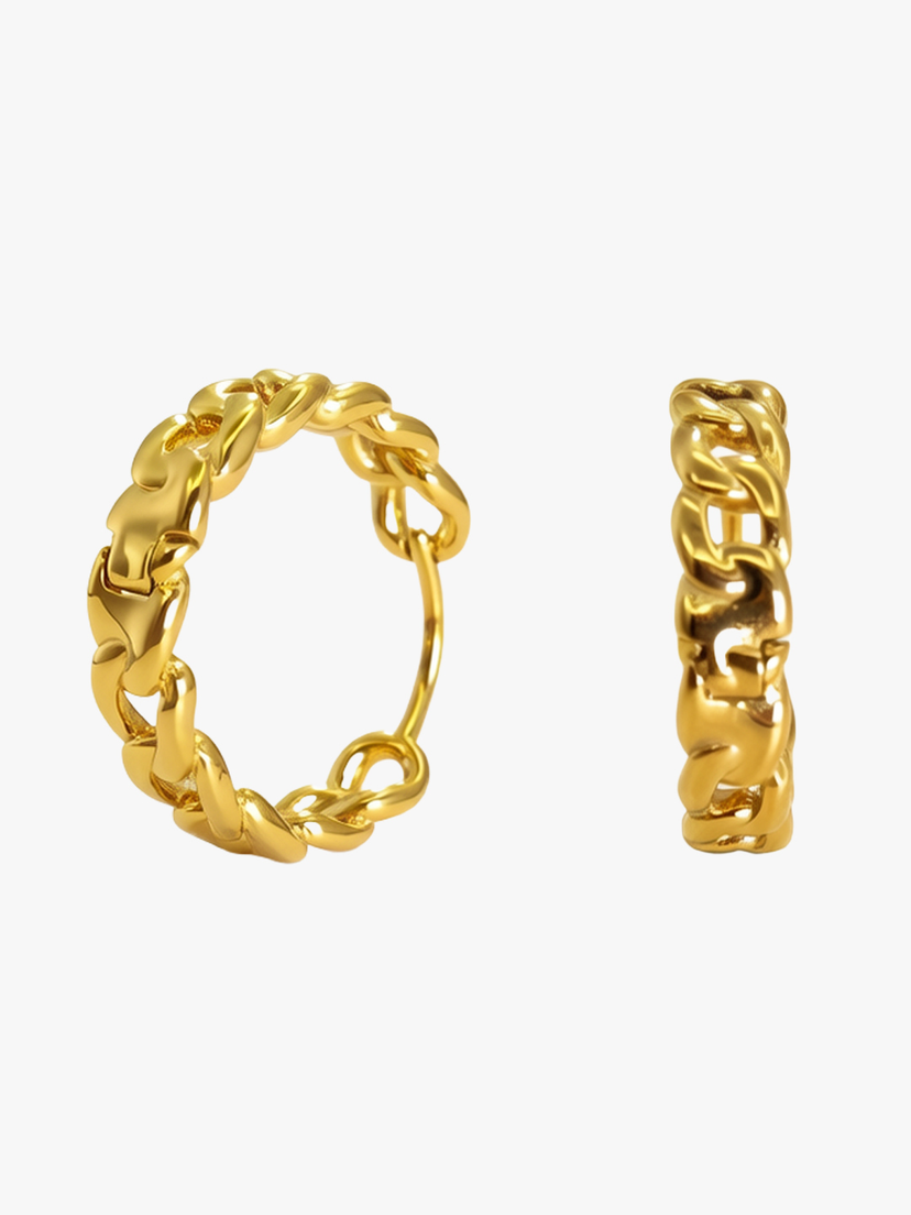 Sadie Medium Chain Earrings - Gold Plated