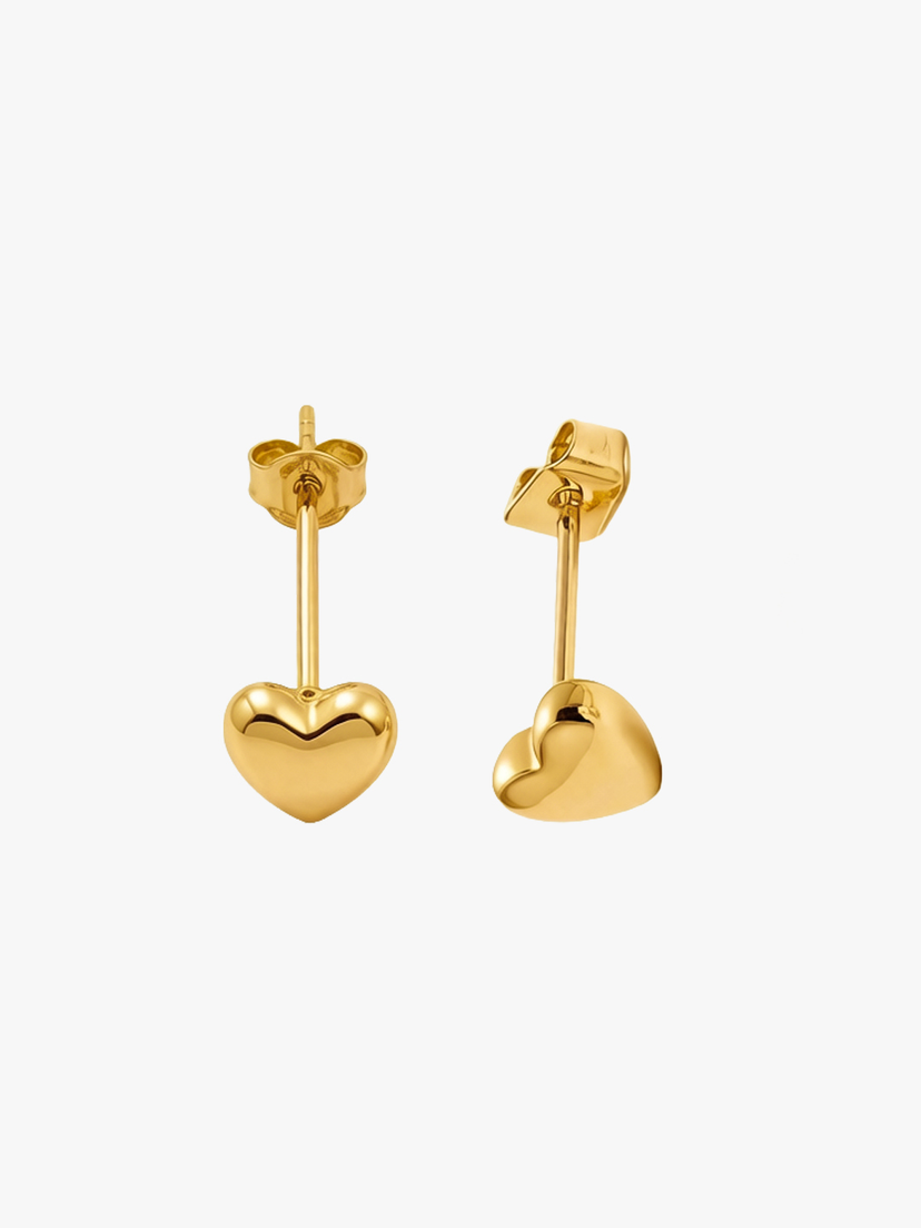 Kate Mini Heart Earrings - Gold Plated