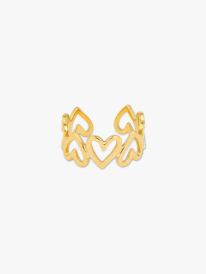 Helle Heart Ring - Gold Plated