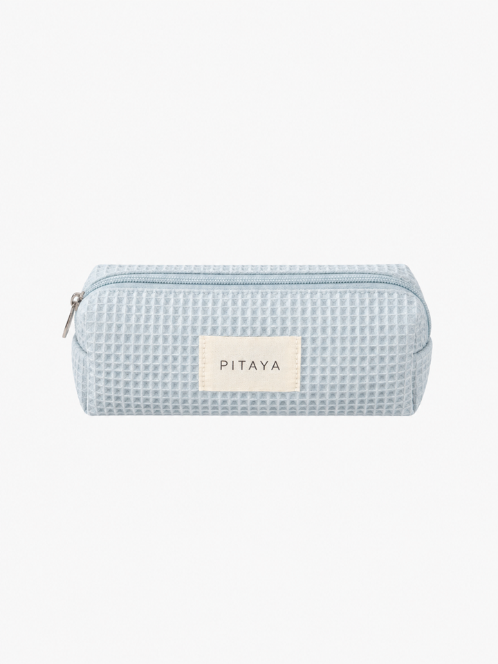 Small Waffle Makeup Bag - Baby Blue