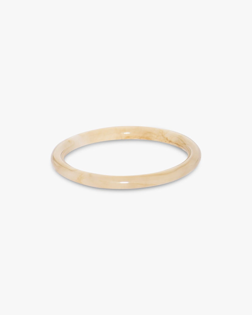 Adele Horn Bangle Bracelet - White