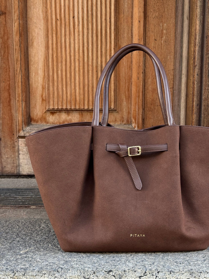 Olivia Belt Bag Faux Suede - Dark Brown