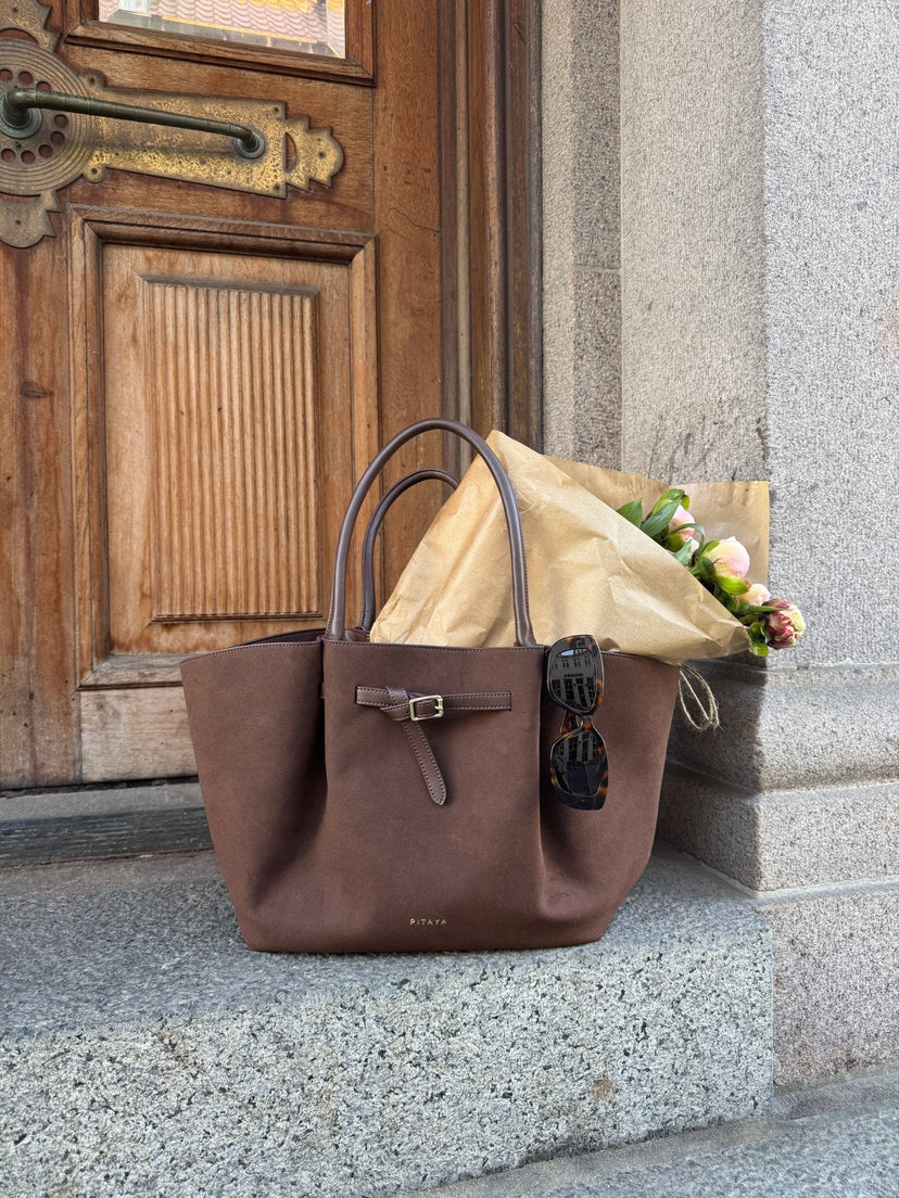 Olivia Belt Bag Faux Suede - Dark Brown